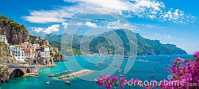 Landscape with amalfi coast Stock Photo