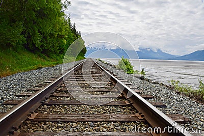 Landscape in Anchorage, Alaska, United States Stock Photo