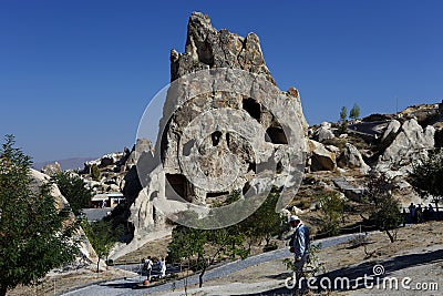 landscape in the ancient city of Cappadocia Türkiye Stock Photo