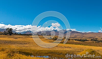 Landscape of the andes mountains Stock Photo