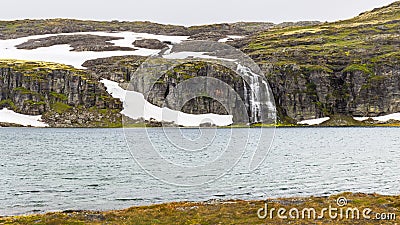 Landscape around Aurlandsfjellet National Tourist Route Stock Photo