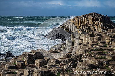 Landscape around Giant`s Causeway, Northern Ireland Stock Photo