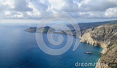 Landscape of Assos, Cefalonia GR Stock Photo