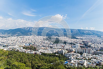 Landscape of Athens Stock Photo