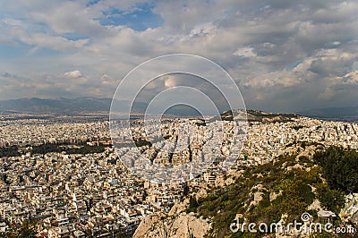 Landscape of Athens Stock Photo