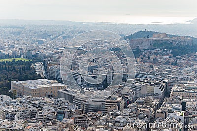 Landscape of Athens Stock Photo