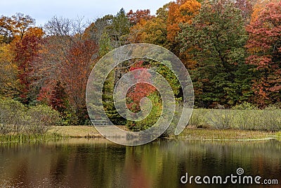 Autumn drive along the Blue Ridge Parkway in North Carolina Stock Photo