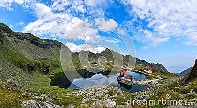 Landscape with Balea lake Stock Photo