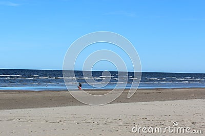 Landscape of the Baltic seaside in spring Stock Photo