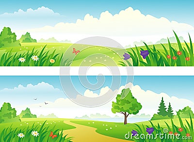 Landscape banners Vector Illustration