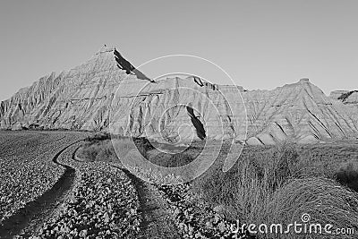 Landscape of Bardenas Stock Photo