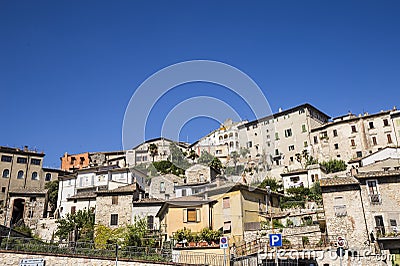 Narni, an ancient medieval village in Umbria, Italy. Stock Photo