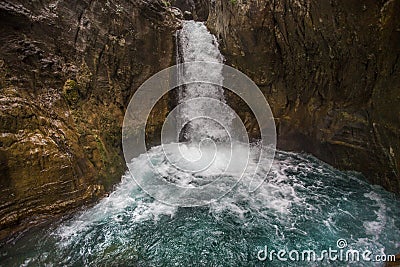 Waterfall in Sapadere canyon Stock Photo
