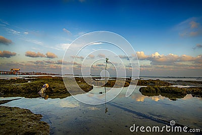 Trikora beach bintan landscape sunset Editorial Stock Photo