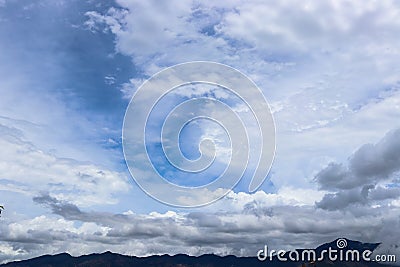 Landscape blue sky costa rica clouds Stock Photo