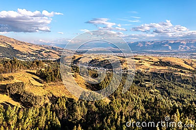 Landscape of Bosque Dorado near Huancayo, Peru Stock Photo