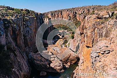 Landscape Bourkes Luck Potholes in South Africa Stock Photo
