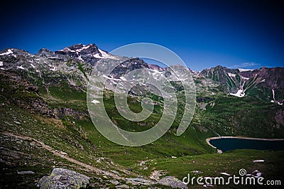 Landscape from busin pass in formazza valley Stock Photo