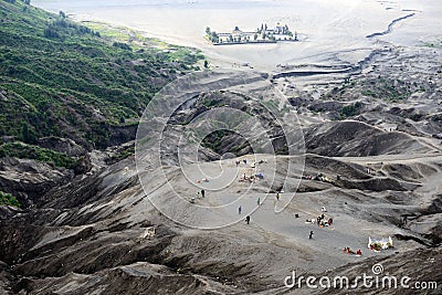 Landscape of Candi Bentar temple in Bromo mountain Stock Photo