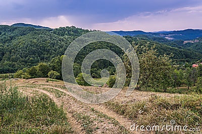 Landscape in Central Serbia, Moravica region Stock Photo
