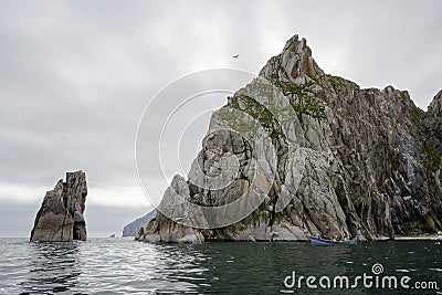Landscape of the coast of the Bering Strait Stock Photo