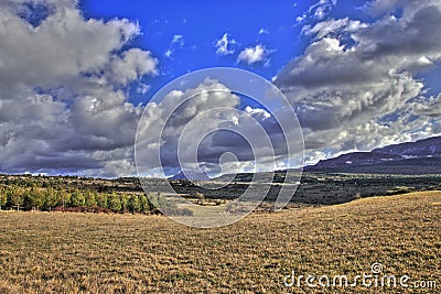 Landscape in Corbieres, France Stock Photo