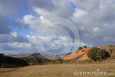 Landscape in Corbieres, France Stock Photo