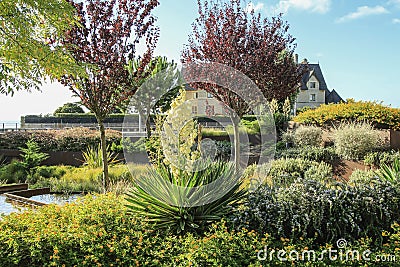 Landscape design in the park Stock Photo