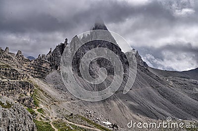 Landscape Dolomites - Monte Paterno Stock Photo