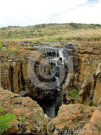 Landscape with downfall in south africa Stock Photo