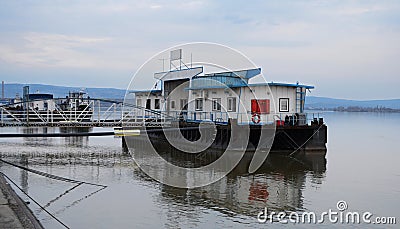 Landscape of Drobeta Turnu Severin harbor Stock Photo