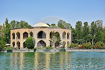 El Goli or Shah Goli historical park and lake in Tabriz , Iran Stock Photo