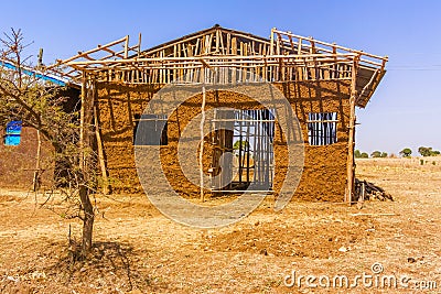 Landscape in Ethiopia near Bahir Dar Stock Photo