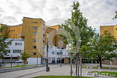 Landscape facade of Berlin Philharmonie in Mitte Berlin Germany Editorial Stock Photo