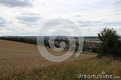 Landscape with farmland Stock Photo