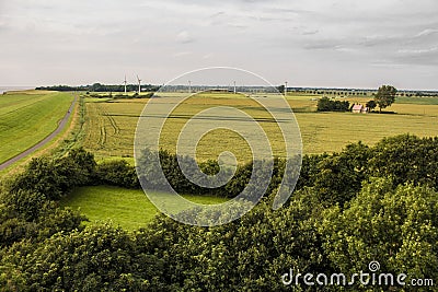 Landscape with fields in the north of Germany Stock Photo