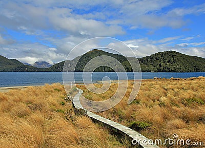 Landscape in the Fjordland National Park Stock Photo