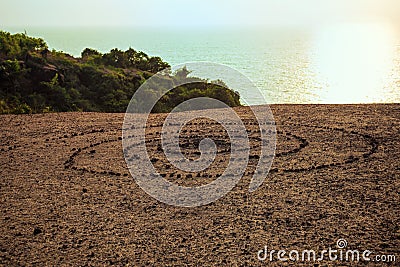 Landscape with flat terrain and hills covered with forests Stock Photo