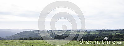 Landscape with forests and meadows in german eifel Stock Photo