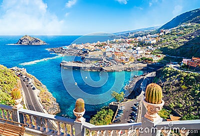 Landscape with Garachico, Tenerife Stock Photo