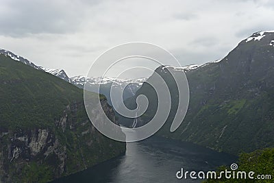 Landscape of Geirangerfjord fjord Norway Stock Photo