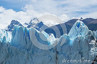 Glacier landscape and mountains Stock Photo