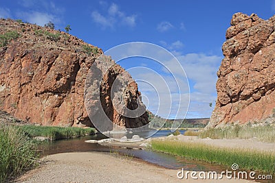 Glen Helen Gorge West MacDonnell National Park Northern Territory Australia Stock Photo