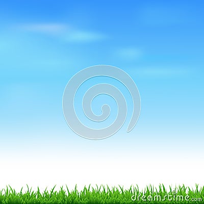 Landscape With Grass Vector Illustration