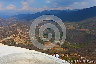 Hierve el Agua, Petrified Waterfall in Oaxaca X Editorial Stock Photo