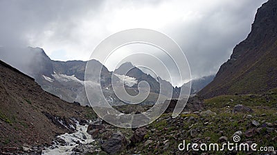 Landscape at Greater Caucasus Mountain Range Stock Photo