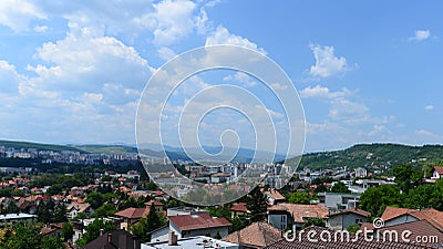 Landscape with Grigorescu and Manastur neighborhoods from Cluj-Napoca Stock Photo