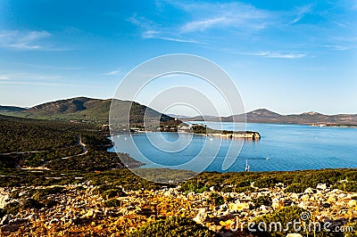 Landscape of the gulf of capo caccia Stock Photo