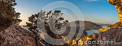 Landscape of the gulf of capo caccia Stock Photo