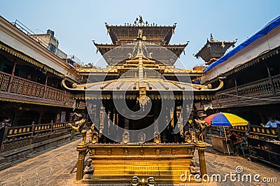 Hiranya Varna Mahavihar Temple. Located at the city of Lalitpur, Nepal Editorial Stock Photo